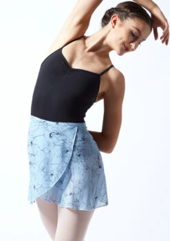 Move Dance Floral Wrap Dance Skirt - Blue -Best Dance Clothing Shop MOR0410 BLU FRONT 1T 94894.1689636867