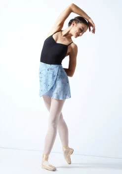 Move Dance Floral Wrap Dance Skirt - Blue