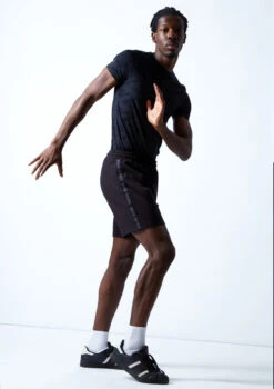 Move Dance Men's Beat Dance Shorts -Best Dance Clothing Shop MOR0636 BLK FRONT 1 76739.1678884709