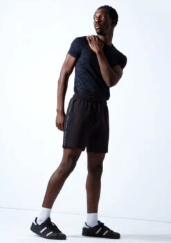 Move Dance Men's Beat Dance Shorts -Best Dance Clothing Shop MOR0636 BLK FRONT 2 25919.1696980990