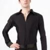 Move Dance Mateo Mens Latin Shirt -Best Dance Clothing Shop MOS0567 MAIN BLK 82060.1678884790