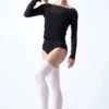 Move Dance Spirit Mesh Long Sleeve Crop Top -Best Dance Clothing Shop MOZ0617 BLK FRONT 1 79936.1678885045