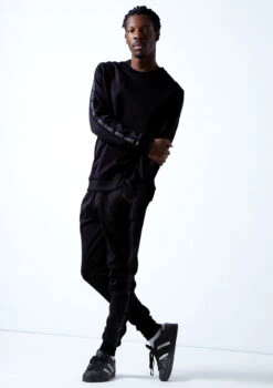 Move Dance Men's Groove Dance Jumper -Best Dance Clothing Shop MOZ0620 BLK FRONT 2 67055.1678885050