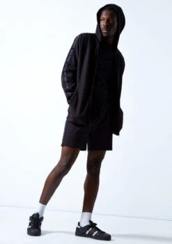Move Dance Men's Pulse Zip Up Hoodie -Best Dance Clothing Shop MOZ0621 BLK FRONT 1 67384.1696981187