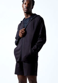 Move Dance Men's Pulse Zip Up Hoodie -Best Dance Clothing Shop MOZ0621 BLK FRONT 2T 79133.1696981187