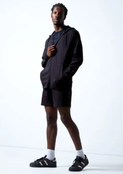 Move Dance Men's Pulse Zip Up Hoodie -Best Dance Clothing Shop MOZ0621 BLK FRONT 2 00863.1696981187