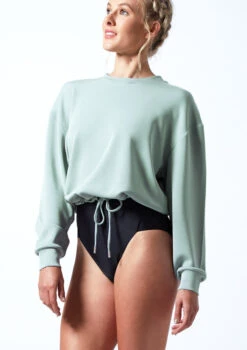 Move Dance Cecelia Jersey Dance Sweatshirt -Best Dance Clothing Shop MOZ0622 TEAL FRONT 1T 74861.1696981188