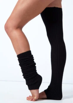 Move Dance Ivy Knit Leg Warmers -Best Dance Clothing Shop MOZ0715 BLK SIDE 1 34944.1678885120