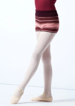 Move Dance Teen Bloom Roll Top Knit Dance Shorts -Best Dance Clothing Shop MOZ5706 STRIPE FRONT 1T 71015.1696981489