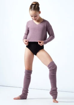 Move Dance Teen Louisa Knit V Neck Jumper 12 Move Dance Teen Louisa Knit V Neck Jumper -Best Dance Clothing Shop MOZ5714 PURP FRONT 1 91323.1678885163