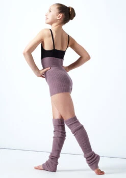 Move Dance Teen Isabella Knit Roll Top Dance Shorts -Best Dance Clothing Shop MOZ5719 PURP BACK 1 72367.1678885173