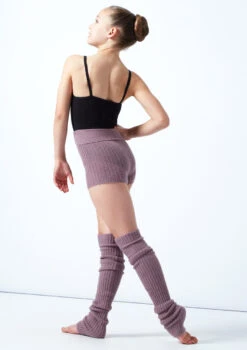 Move Dance Teen Isabella Knit Roll Top Dance Shorts -Best Dance Clothing Shop MOZ5719 PURP BACK 2 72559.1678885173