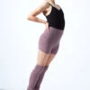 Move Dance Teen Isabella Knit Roll Top Dance Shorts -Best Dance Clothing Shop MOZ5719 PURP FRONT 1 20823.1678885173