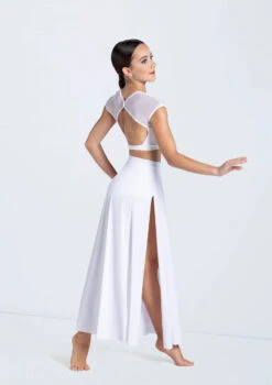 Weissman Matte Jersey Maxi Skirt 8 Weissman Matte Jersey Maxi Skirt -Best Dance Clothing Shop MT10463 S13081 white 083 97493.1694572767