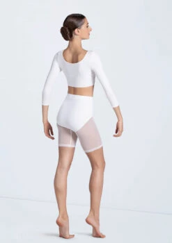 Weissman Power Mesh Biker Shorts -Best Dance Clothing Shop MT12224 white 14429 white 785 73355.1692402366