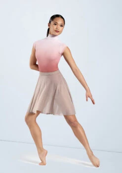 Weissman Printed Cap Sleeve Leotard -Best Dance Clothing Shop PL11863 paprikaombre S12073 latte 746 18002.1678891391