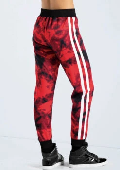 Weissman Graphic Print Track Pants -Best Dance Clothing Shop PL13135 red 16616 18428.1698450493