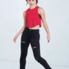 Weissman Sleeveless Crop Top -Best Dance Clothing Shop PT7687 red 731 28920.1678891438