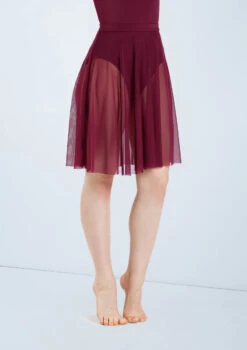 Weissman Power Mesh Circle Skirt -Best Dance Clothing Shop S12777 blackcherry 985 95930.1698840515