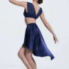 Weissman Charmeuse High-Low Skirt 1 Weissman Charmeuse High-Low Skirt -Best Dance Clothing Shop S13088 navy 3029 65063.1678891488