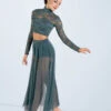 Weissman High Waist Mesh Maxi Skirt -Best Dance Clothing Shop S7823 pine 9336 61192.1678891489