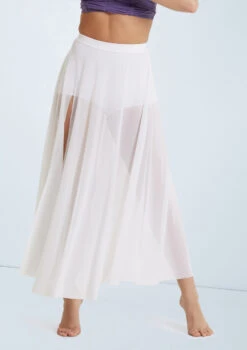 Weissman High Waist Mesh Maxi Skirt -Best Dance Clothing Shop S7823 white 122850 26262.1678891495