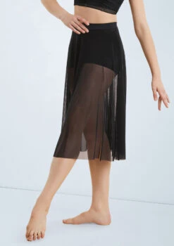 Weissman Midi Length Mesh Skirt 15 Weissman Midi Length Mesh Skirt -Best Dance Clothing Shop S9768 black 009 82621.1698840527