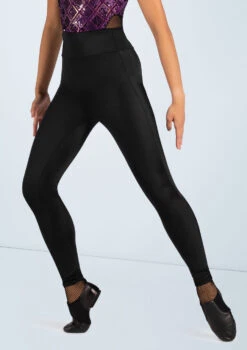 Weissman Lustre High-Waist Leggings -Best Dance Clothing Shop SH11069 black T 68644.1689299507