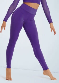 Weissman Lustre High-Waist Leggings -Best Dance Clothing Shop SH11069 grape 122316 25729.1678891500