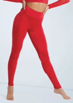 Weissman Lustre High-Waist Leggings -Best Dance Clothing Shop SH11069 red 122148 22388.1678891500