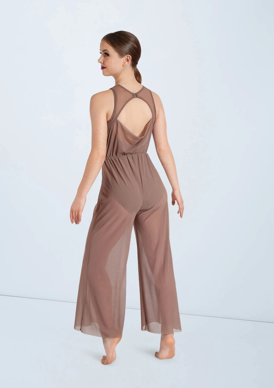 Weissman Cowl Drape Power Mesh Jumpsuit 4 Weissman Cowl Drape Power Mesh Jumpsuit - Image 2