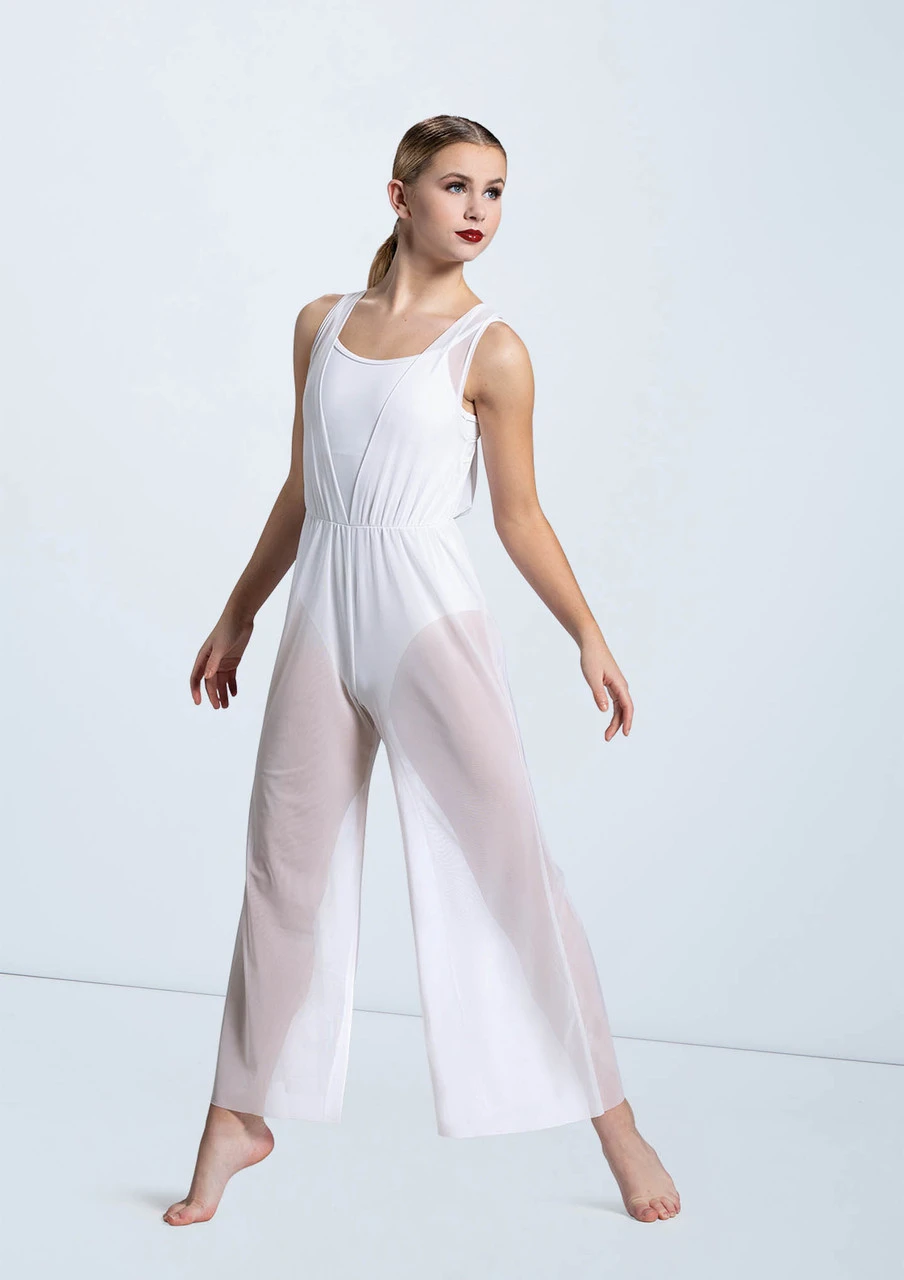 Weissman Cowl Drape Power Mesh Jumpsuit 7 Weissman Cowl Drape Power Mesh Jumpsuit - Image 5