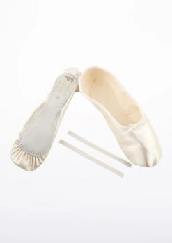 Tappers & Pointers Full Sole Satin Ballet Shoe - Ivory -Best Dance Clothing Shop TAISSS CROPM IVO 67744.1678886378