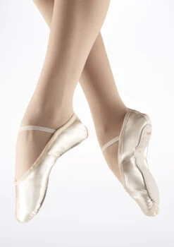 Tappers & Pointers Full Sole Satin Ballet Shoe - Ivory -Best Dance Clothing Shop TAISSS MAIN IVO T 01961.1698812044