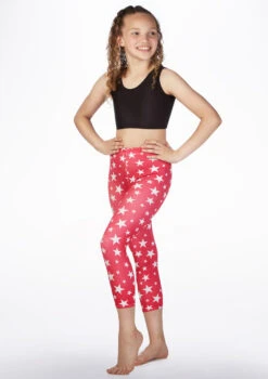 Alegra Girls Patterned Crop Leggings -Best Dance Clothing Shop al p5206 alegra girls patterned crop leggings front no2 19837.1678876117