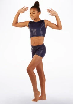 Alegra Gymnastics Crop Top -Best Dance Clothing Shop al s5947 alegra gymnastics crop top blue front 21003.1678878633