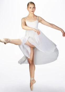 Capezio Empire Dress -Best Dance Clothing Shop bg001 capezio empire dress white front 76535.1678927157