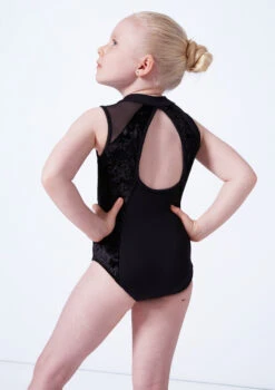 Bloch Girls Madinsson Zip Front Tank Leotard -Best Dance Clothing Shop blcl1035 black close up back 81977.1675901673
