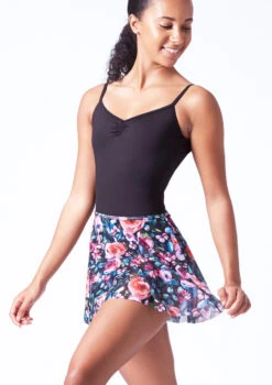 Bloch Floral Print Skirt - Navy -Best Dance Clothing Shop blr0241 navy blue front t 10057.1696549634