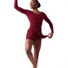 Bloch Professional Wrap Dance Skirt -Best Dance Clothing Shop blr5130 red front 1 56059.1678926137