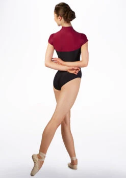Ballet Rosa Short Sleeve Contrast Leotard -Best Dance Clothing Shop br eriko ballet rosa short sleeve contrast leotard red back no1 87699.1678926740