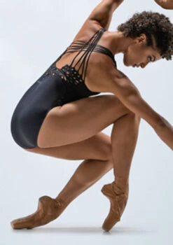 Ballet Rosa Valera Laser Cut Floral Strappy Back Leotard -Best Dance Clothing Shop br valera laser cut floral strappy side leotard blk 2t 65857.1698804267
