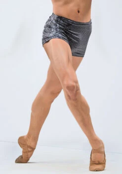 Ballet Rosa Mens Baahir Printed Shorts -Best Dance Clothing Shop brbahir grey frontmain 1t 13768.1698802533