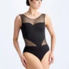 Ballet Rosa Danna Mesh Tank Leotard -Best Dance Clothing Shop brdanna black front 98351.1686159013