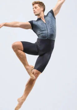 Ballet Rosa Mens Moki Zip Biketard -Best Dance Clothing Shop brmoki black frontmain 1t 27094.1698803760