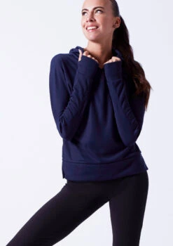Ballet Rosa Warm Up Hoodie -Best Dance Clothing Shop brolivine blue front t 20296.1698804056