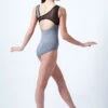 Capezio Teen Cut Out Tank Leotard -Best Dance Clothing Shop ca 11649t capezio teen cut out tank leotard grey back 42621.1678927039