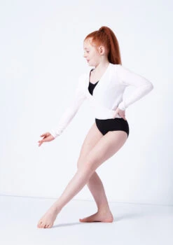 Capezio Class Kids Crossover Ballet Wrap -Best Dance Clothing Shop cad850c white front 1 09202.1689290834