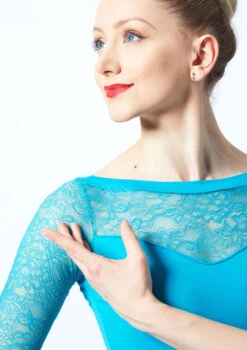 So Danca Crop Sleeve Floral Lace Leotard 18 So Danca Crop Sleeve Floral Lace Leotard -Best Dance Clothing Shop e 10999 so danca crop sleeve floral lace leotard green front no1 96807.1678885640