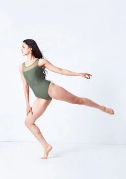 Intermezzo Bahia Sleeveless Embroidered Leotard -Best Dance Clothing Shop it31643 green front 4 23591.1687821487